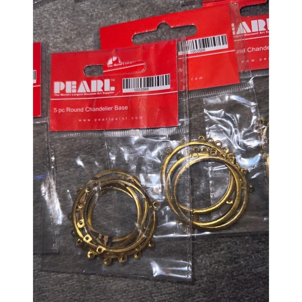 Pearl Paint Round Chandelier Base 50pc Lot Jewelry Making Findings NEW